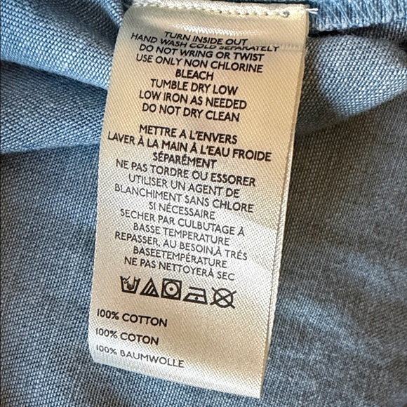 Anthropologie The Aly Puff-Sleeve Blouse by Pilcro Blue White SIZE XS NEW - Picture 7 of 7